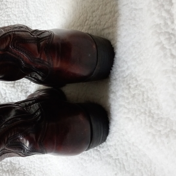 Lucchese San Antonio 8106 Vintage Dark Cherry Womens Cowboy Boots 9B - Picture 6 of 14